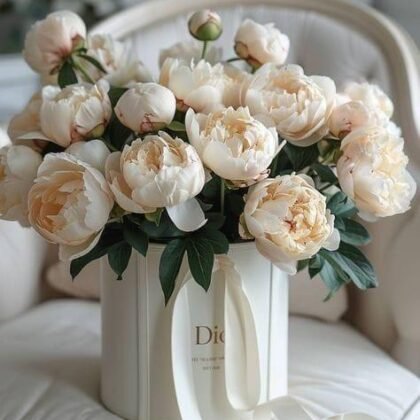 Flowers in boxes